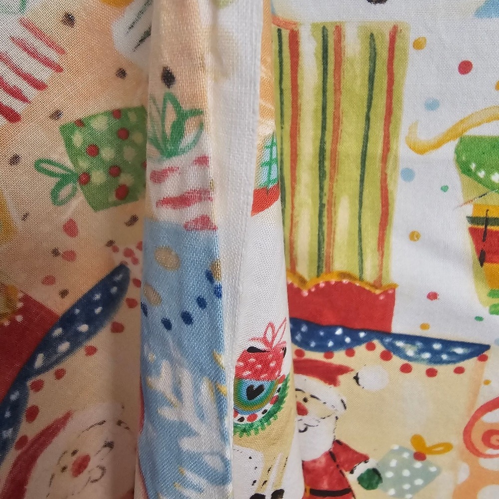 Jane Kitching for Spectrix Christmas Holiday Cotton Fabric 42x58" Santa Snowman - Picture 8 of 15